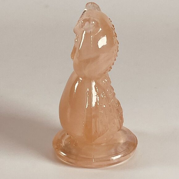 Boyd Glass Vintage Owl Figure 1999 Rosie Pink Art Figurine Paperweight - Picture 3 of 7